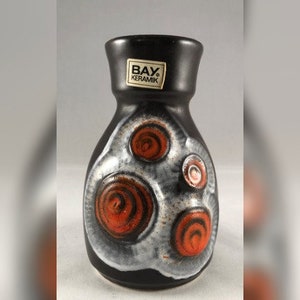 Bay keramik vaasje 84 14 Bodo Mans Fossiel Reliëf Ceramika artystyczna z Zachodnich Niemiec (79)