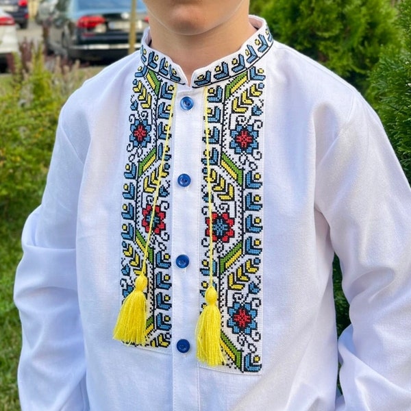 Vyshyvanka shirt for boys, ukrainian vyshyvanka, 1 year old boy outfit, baby boy wedding outfit, ukrainian gift, new vyshyvanka