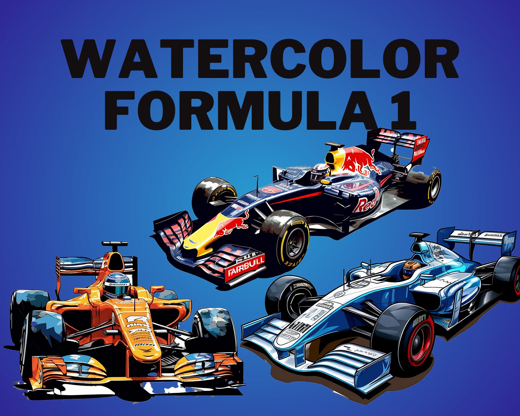 watercolor-formula-1-cars-clipart-set-race-clipart-sports-etsy-uk
