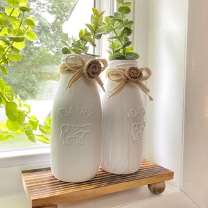 Farmhouse decor gift for her farmhouse milk bottles black and white gift farmhouse bottles milk jars gift black and white farmhouse decor