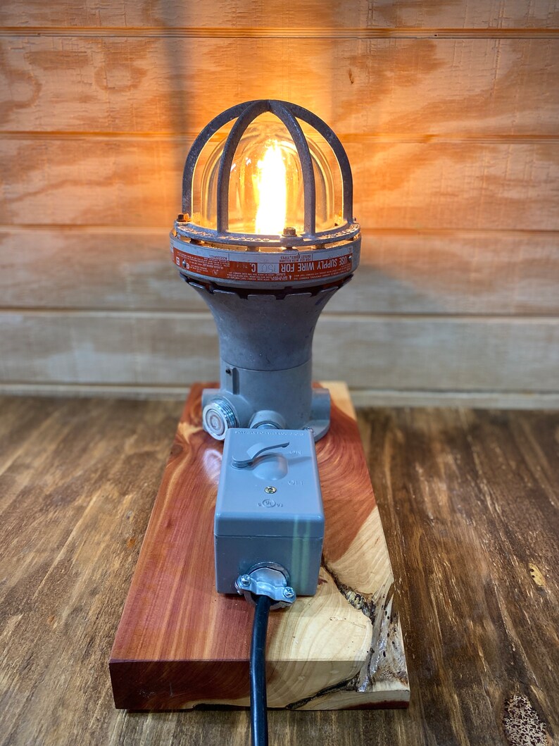 Unique Valentine Gift Handmade Desk Lamp Gift for Him Steampunk Desk