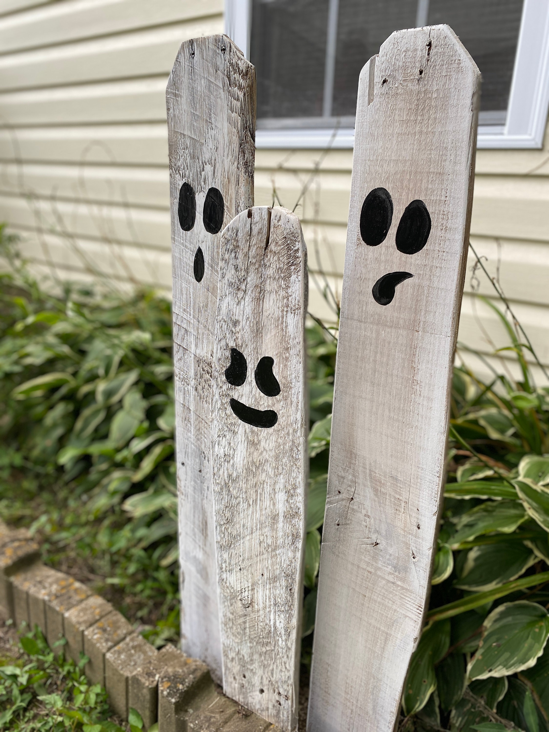 Outdoor Halloween Wooden Front Yard Decor White Ghost Funny - Etsy