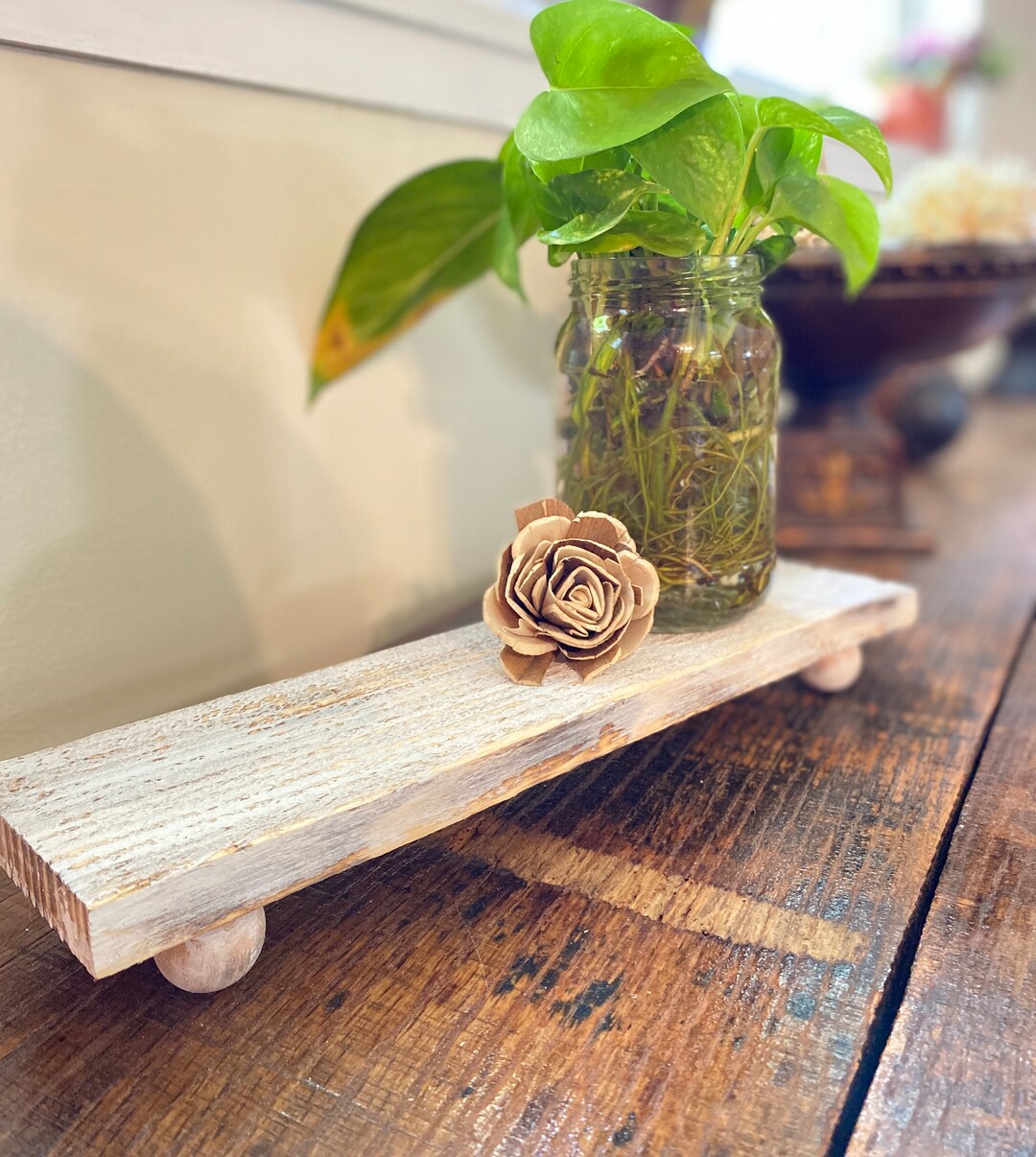 Farmhouse Wood Riser Gift Pallet Wood Stand Gift Repurposed Riser ...