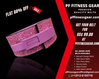 Pink sparkling lever Belt, Custom Squat gym belt, Weight lift Belt, wedding gifts for Girlfriend, Unique birthday Gifts for father's day