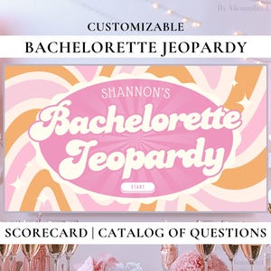 Retro Disco Bachelorette Jeopardy Game: Editable Canva Template (Digital Download)