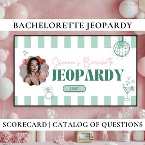 Jogo Jeopardy para Despedida de Solteira: Curiosidades Editáveis (Apresentação do Canva)