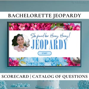 Mamma Mia Bachelorette Jeopardy Game: Edytowalna gra Canva Trivia (cyfrowa)
