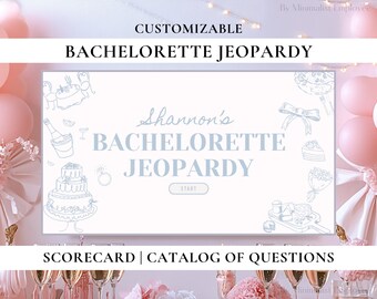 Editable Bachelorette Jeopardy Game: Trivia Hen Party (Canva Presentation)