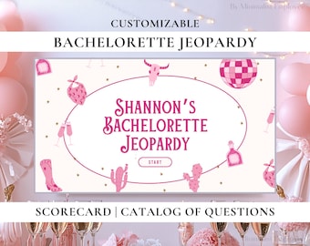 Editable Bachelorette Jeopardy Game: Canva Presentation (Digital Download)