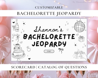 Editable Bachelorette Jeopardy Game: Trivia Night Canva Template (Digital Download)