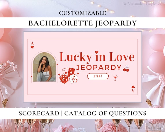 Bachelorette Party Jeopardy Game: Customizable Trivia (Digital Download)