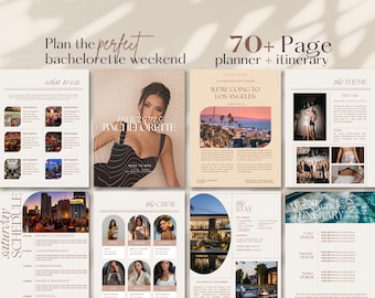 Ultimate Bachelorette Party Planner, 70+ Page Digital Itinerary, Editable Hen Party Guide, Bachelorette Weekend Organizer, Instant Download