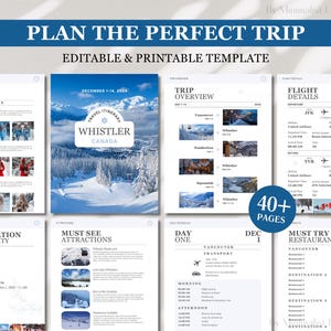 Planejador de viagens digital e itinerários para impressão | Guias de viagem, listas de embalagem e planejadores de férias | Planeje suas escapadas de fim de semana com facilidade