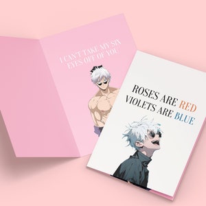 Gojo JJK Inspired Valentines Day Card | Anime Card | DIY Digital Download & Printable | Editable Canva Template