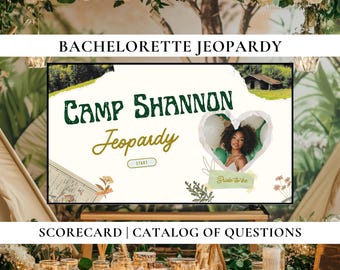 Bachelorette Jeopardy Game: Customizable Bridal Shower Trivia (Digital Download)