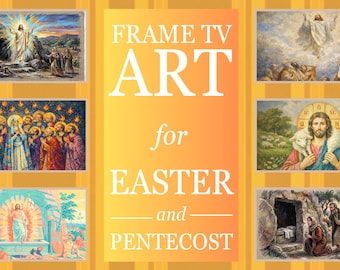 Easter Frame TV Bundle for Catholic Home Art for Canvas TV Easter Painting Gospel Scene for Frame TV Idea for Easter Decor for Faith Art