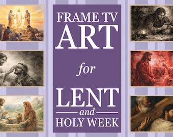 Lent Frame TV Art for Catholic Holy Week Art for Canvas TV Jesus Painting Bible Scene for Frame TV Liturgical Calendar Art Idea for Lent