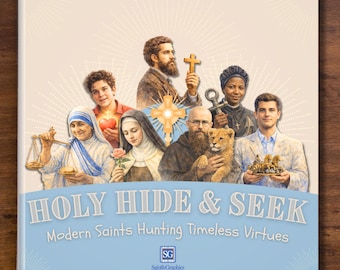 Kid Book Catholic Saint Gift for First Communion of Saint Book for Child Gift for Godchild Gift Idea for Lent Guide Book of Virtue for Youth