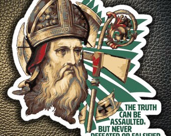 Saint Boniface Sticker Pop Art Vinyl Decal for Water Bottle Decor for Teen Catholic Gift Idea for Confirmation Gift for Young Adult Catholic