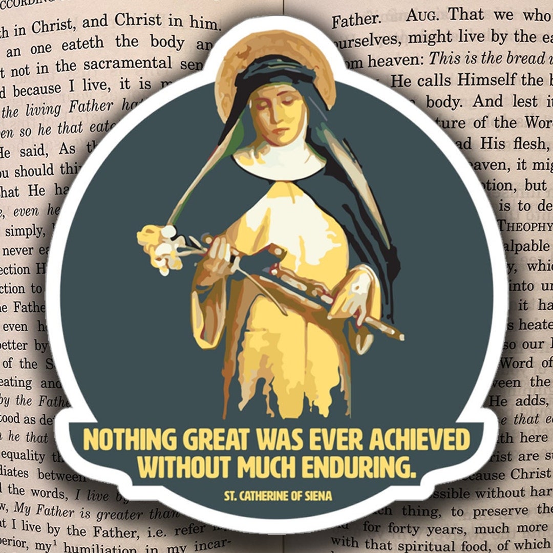 Saint Catherine of Siena Sticker Catholic Pop Art Vinyl Decal for Teen ...