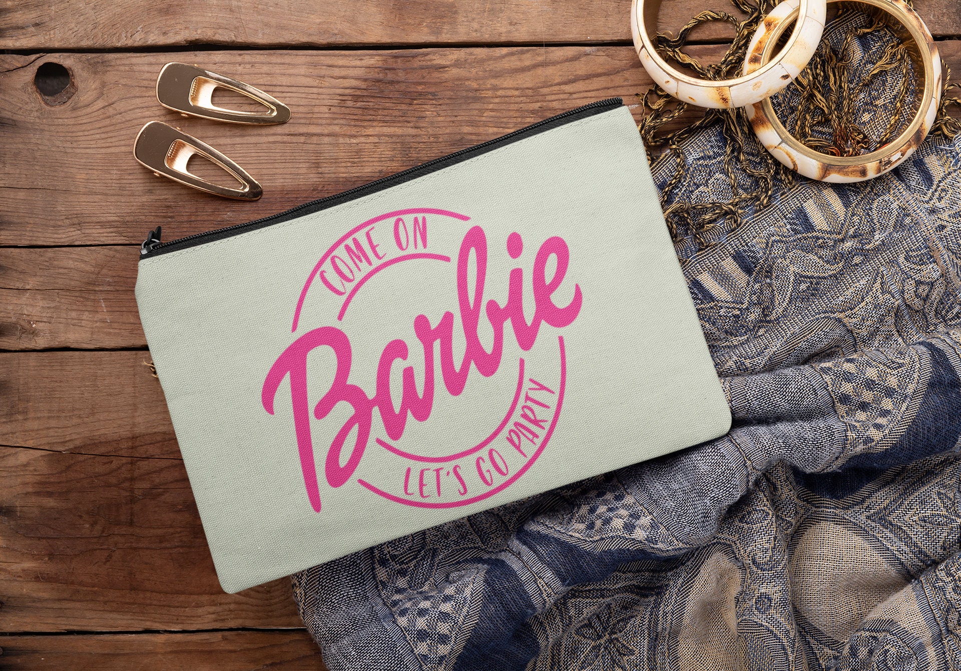 Barbie Makeup Bag Makeup Bag Wristlet/cosmetic Bag - Etsy