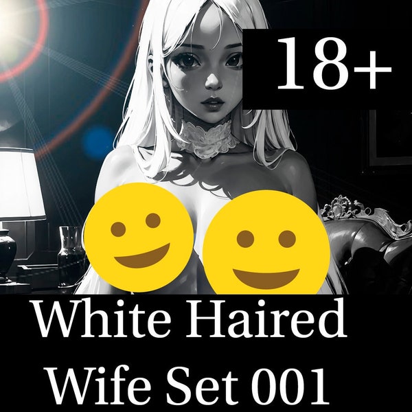 Anime White Haired Waifu Wife Sexy Hot Mature Pinup Cosplay Images Set Bundle Pack 19 Files.
