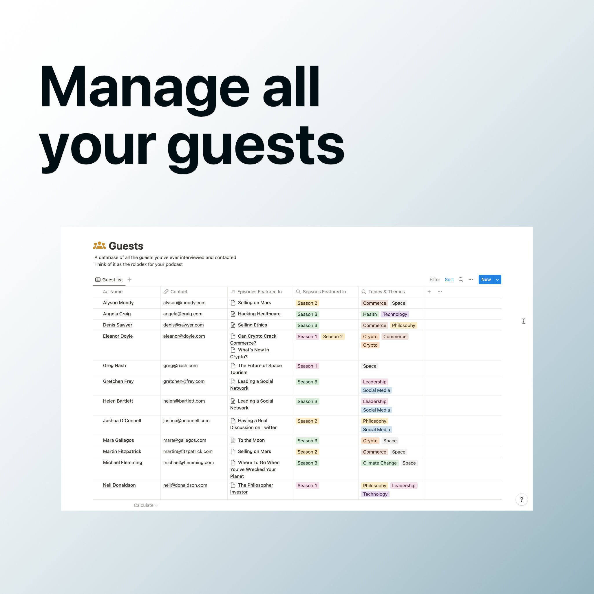 Podcast Production Dashboard Notion Template - Etsy