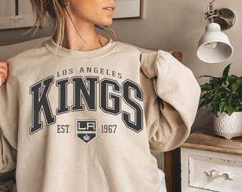Los Angeles Kings Sweatshirt, Kings Tee, Hockey Sweatshirt, Vintage  Sweatshirt, College Sweater, Hockey Fan Shirt, Los Angeles Hockey Shirt