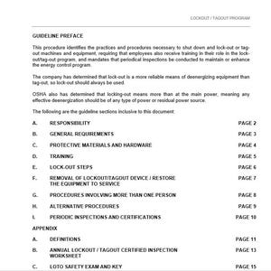 Lock Out Tag Out OSHA Safety Program and Handout - Etsy