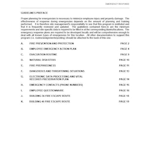 Emergency Response OSHA Safety Procedure