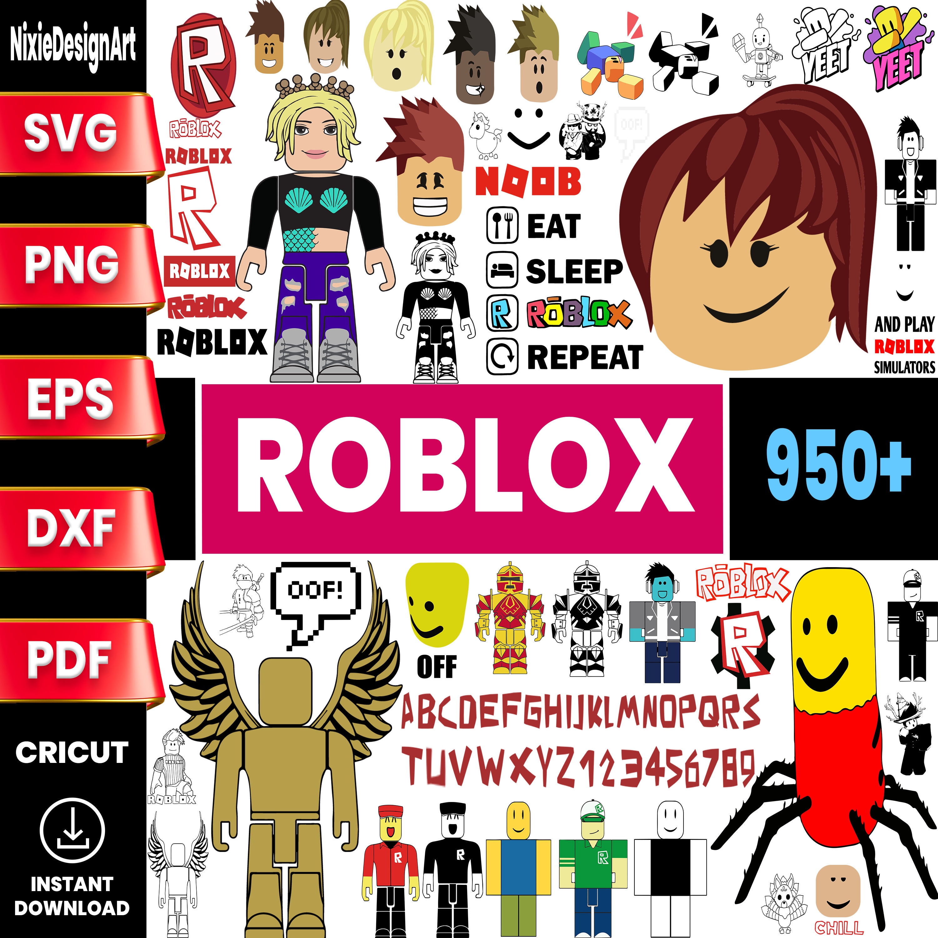 Roblox happy birthday svg png , led and white texts , you can check  otherstyle i have more than 4 style of roblox svg png files for prints