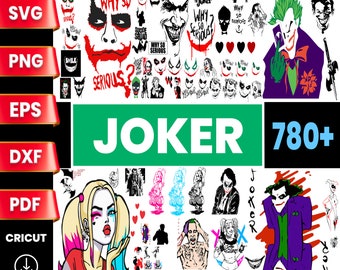 Joker SVG Designs Bundle, Cricut Cut Files (Digital Download)