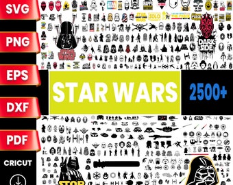 Star Wars SVG Bundle, Clipart Cut Files (2500+ Files) (Instant Download)
