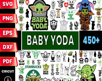 Baby Yoda SVG Bundle, Cricut & Print Files (Digital Download)