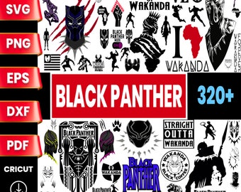 Black Panther SVG Bundle - Layered Vector Designs (Digital Download)