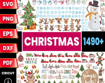 Christmas SVG Bundle, Santa, Elf, Cricut Cut Files (Digital Download)
