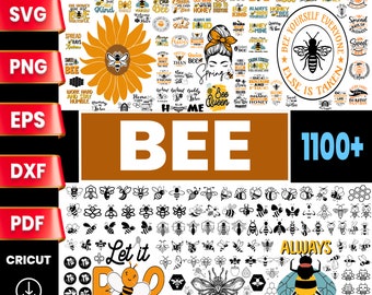Bee SVG Bundle, Honeycomb, Queen Bee Clipart (1100+ Files)