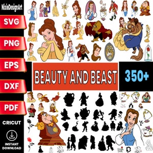 La Bella y la Bestia SVG, Belle svg, Bestia svg, Princesa svg, La Bella y la Bestia Clipart Cricut Descarga instantánea