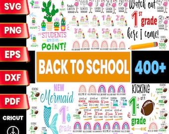 Back to School SVG Bundle, Teacher & Student Designs (400+ Files)