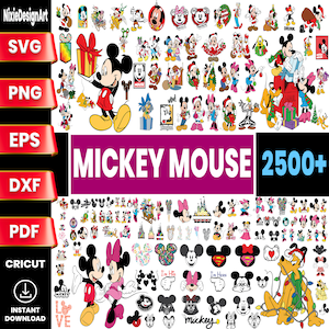 Paquete SVG de Mickey Mouse, archivos svg para Cricut, SVG de ratón, paquete de Navidad de Mickey, imágenes prediseñadas de Mickey y Minnie Love, Minnie Mickey Svg