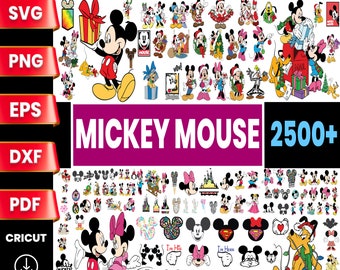 Mickey Mouse SVG Bundle, 2500+ Vector Files for Cricut (Digital Download)