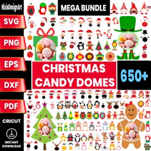 Weihnachten Candy Dome SVG Mega Bundle, Candy Ornaments SVG, Schokoladenhalter SVG, Candy Dome SVG, Candy Ornaments SVG, Weihnachts-Süßigkeitenhalter