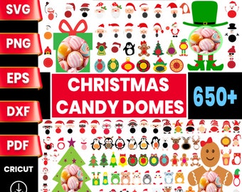 Christmas Candy Dome SVG Mega Bundle, Candy Ornaments SVG, Chocalate holder svg, Candy dome Svg, Candy Ornaments SVG, Christmas candy holder