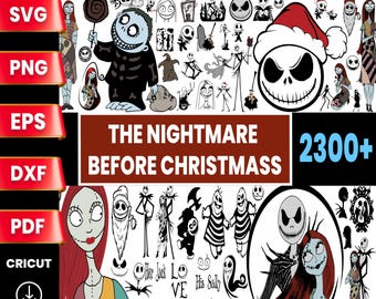 Nightmare Before Christmas SVG Mega Bundle, Vector Files (Digital Download)