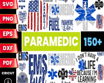 Paramedic SVG Bundle, Star of Life, EMS Designs (150+ Files)