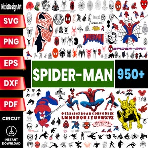 950+ Files Spiderman Svg Bundle, Spiderman SVG, Spiderman Silhouette, Spiderman cricut Hero svg, Instant Download