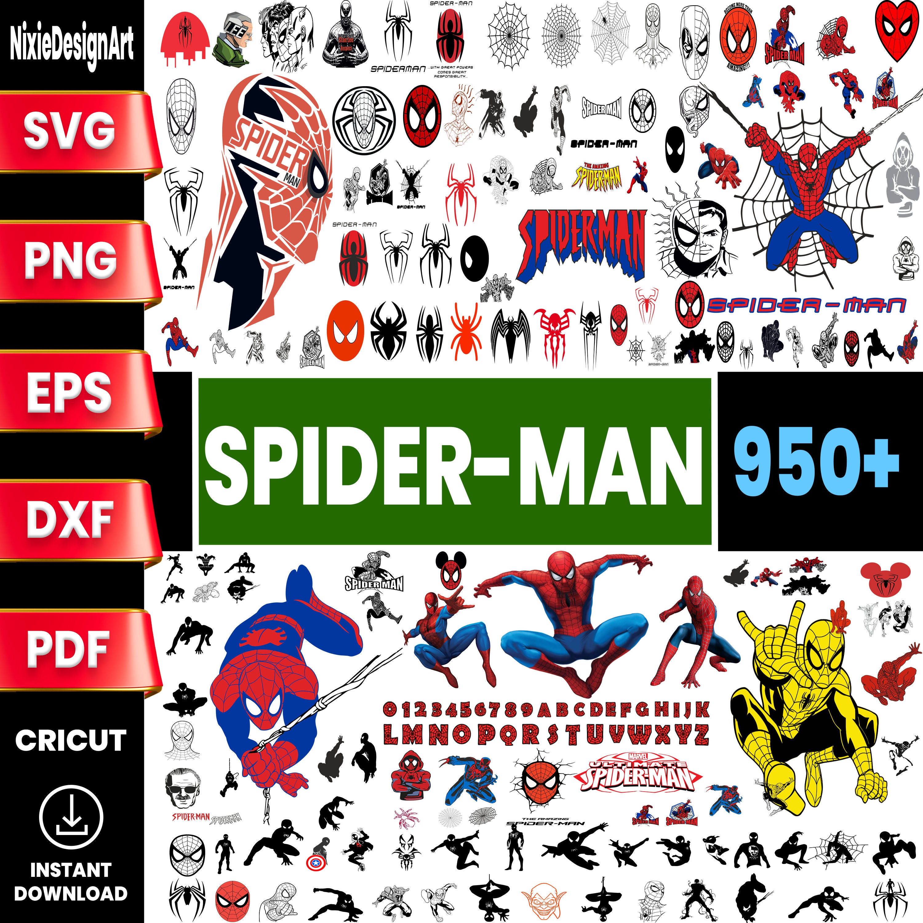 950+ Files Spiderman Svg Bundle, Spiderman SVG, Spiderman Silhouette, Spiderman cricut Hero svg, Instant Download