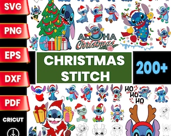 Christmas Stitch svg, Christmas cartoon svg, Stitch Clipart, Christmas bundle svg, Lilo and Stitch svg, cricut svg, Merry Stitchmas Svg