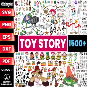 Toy Story PNG, Story Clipart, Toy Story SVG, Buzz Lightyear Woody PNG, Make your own Toy Story shirt iron on or Birthday Printable