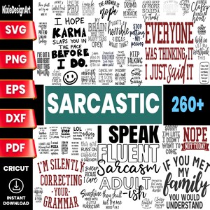 Sarcastische Svg-bundel, sarcastische Svg-bestanden, grappige citaten Svg, sarcasme Svg, sarcastische uitspraken Svg-bundel, sarcastische citaten Svg, Cricut Svgs